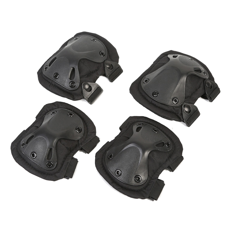 

4pcs/set Sports Knee and Elbow Pads Outdoor Sport Safety Gear Drop(Black)
