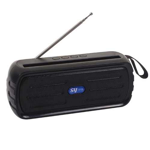 

BAIJIALI SY-918 Solar Emergency Radio Read U Disk Large Volume Speaker LED Light Portable Player(Black)