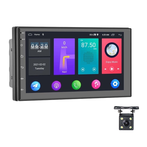 

A2797 7 Inch Android WiFi 2+32G Central Control Large Screen Universal Car Navigation Reversing Video Player, Style: Standard+4Lights Camera