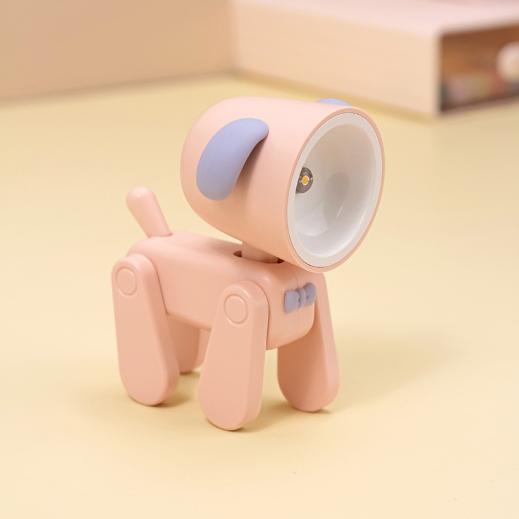 

Rechargeable DIY Cartoon Night Light Desktop Ornament Mini Table Lamp(Puppy Pink)