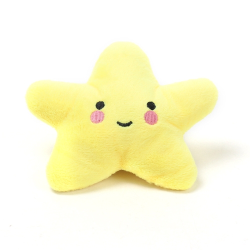 

3pcs Pet Teething Toy Plush Starfish Sounding Toy(Yellow)