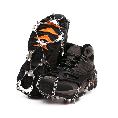 

F26-2 26 Teeth Snow Mountain Non-slip Shoes Cover 201 Stainless Steel Ice Claws, Size: XL Black