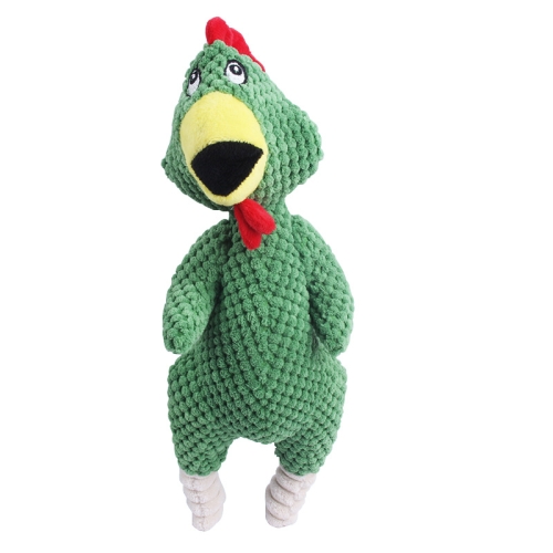 

2pcs Screaming Chicken Gnawing Sound Molar Pet Plush Toy(Green)