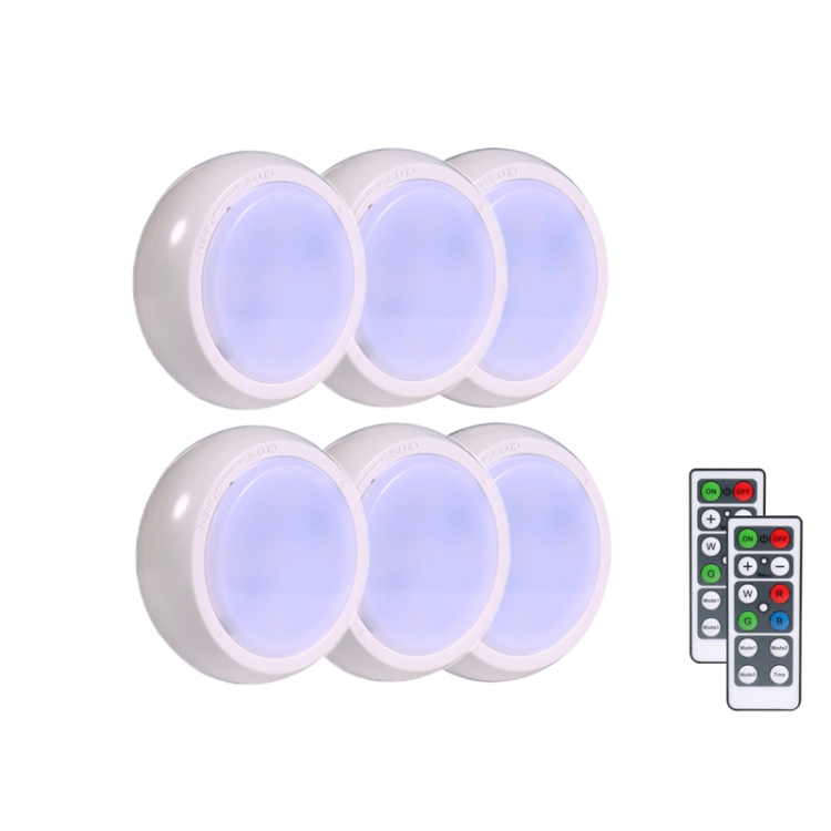 

Ambience Pat Light Bedside Eye Protection Night Light, Color: White Light Battery(6pcs With 2 Remote Control)