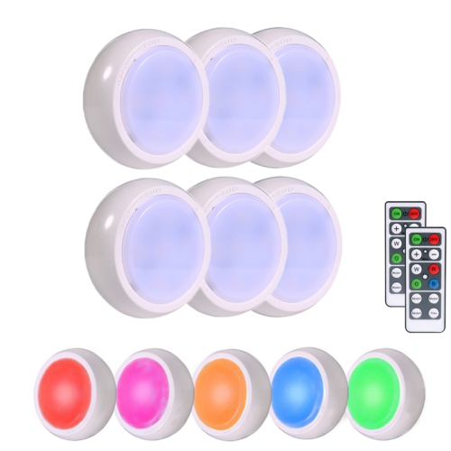 

Ambience Pat Light Bedside Eye Protection Night Light, Color: RGBW Color Light Charging(6pcs With 2 Remote Control)