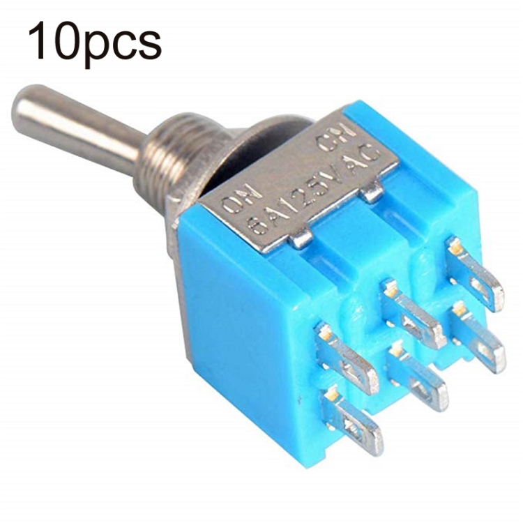 

10pcs 6 Pin 2-speed Rocker Toggle Button Switch(MTS-202)