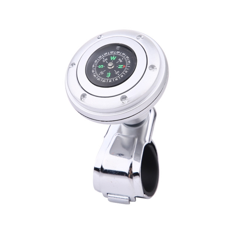

Car Steering Wheel Booster Ball Assist With Compass(A Model White)