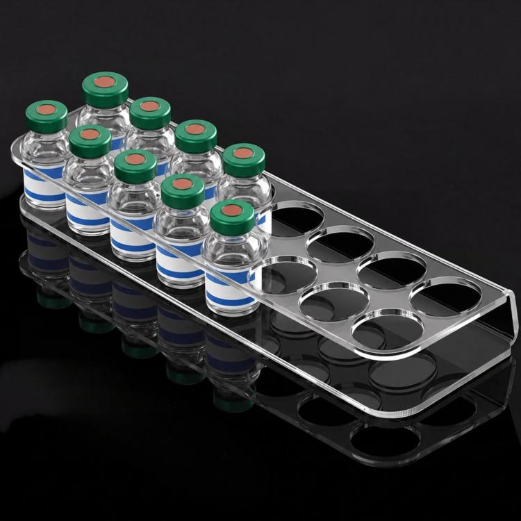 16-Slot Acrylic Rack for Small Bottles/Vials(YX260)