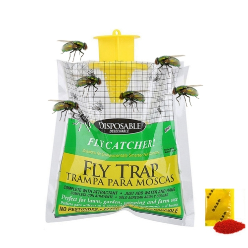 

2pcs MYD-1 External Bait Fly Bag Hanging Fly Trap Bag Outdoor Farms Catch Flies Tool