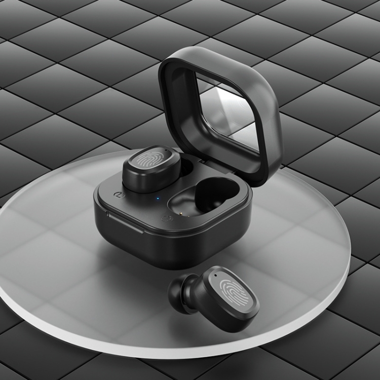 

With Charging Bin Stereo Wireless Bluetooth Earphones, Style: BY17 Black