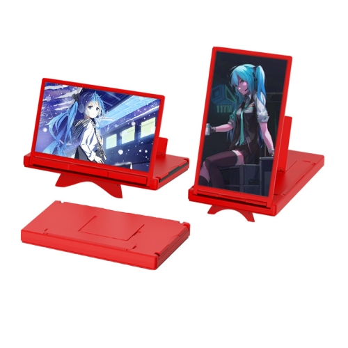 

12-Inch Dual-HD Lens Horizontal Vertical Mobile Phone Screen Amplifier(Red)