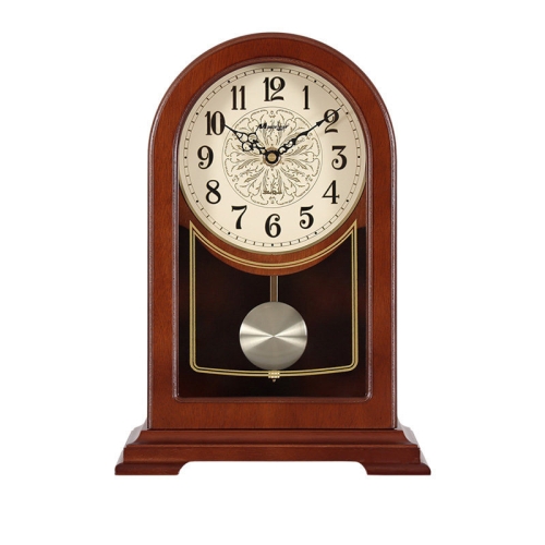 Arabic Numerals Solid Wood Table Clock Living Room Simple Mute Desktop ...