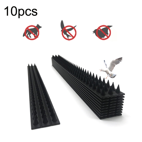 

10pcs SK419 Power Equipment Line Anti-bird Thorn Roof Eaves Drive Bird Fence Anti-theft Electric Bird Thorn(Black)