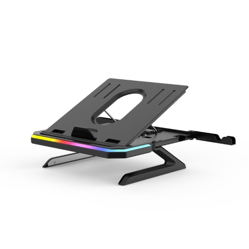 Laptop Stand with RGB Lighting 9-Level Adjustable Notebook Stand(Black)
