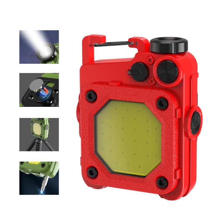

Mini Keychain COB Flashlight USB Rechargeable Magnetic Work Light For Outdoor Camping(Red)