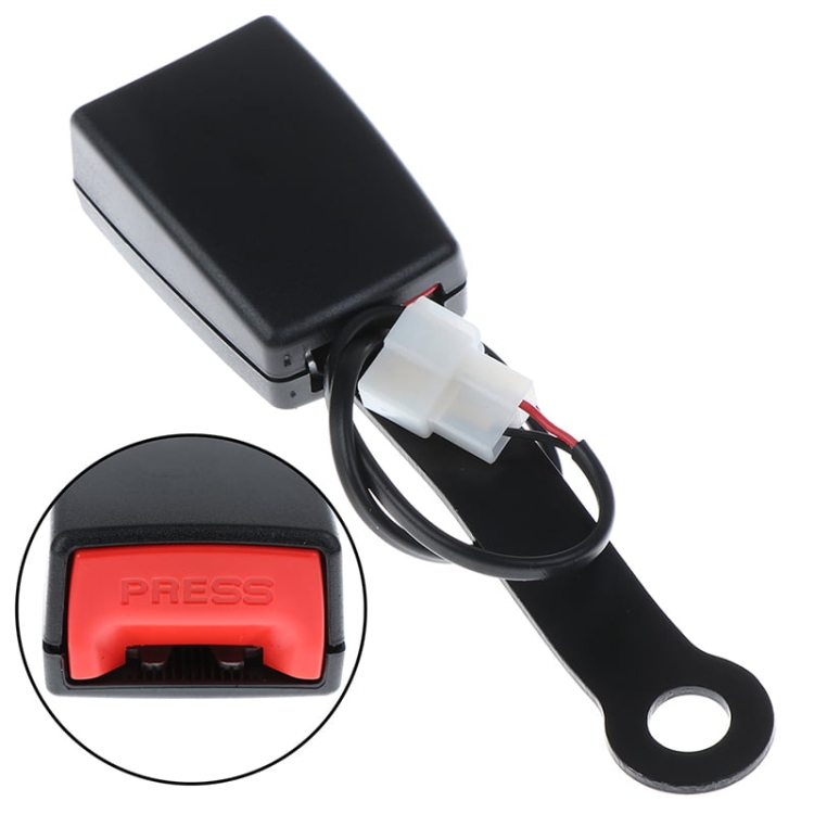 

173mm Car Seat Belt Buckle Connector With Alarm Signal