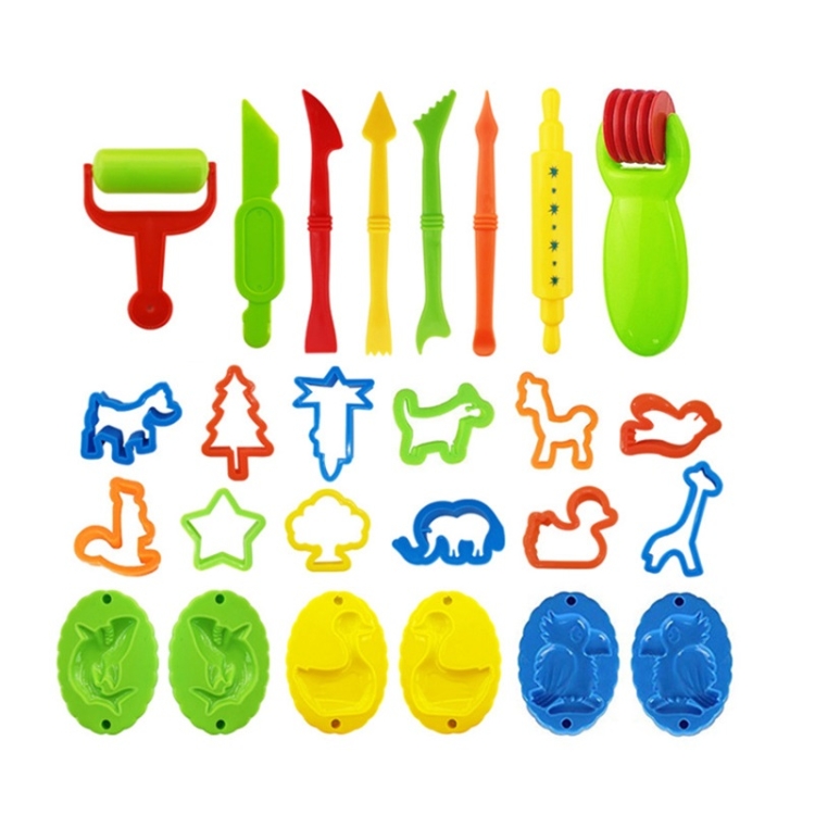 

26pcs/set Children Pretend Play Toys DIY Color Mud Mold Set(Style 2)