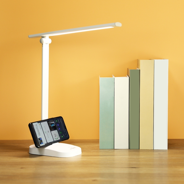 

WS-2020 LED Folding Desk Lamp Touch Dimming Bedside Lamp, Style: Single Color Straight Plug (White)