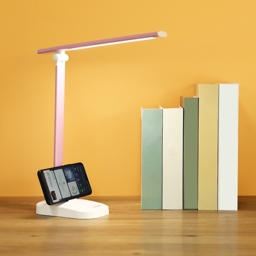 

WS-2020 LED Folding Desk Lamp Touch Dimming Bedside Lamp, Style: Single Color Charging 1200mAh (Pink)