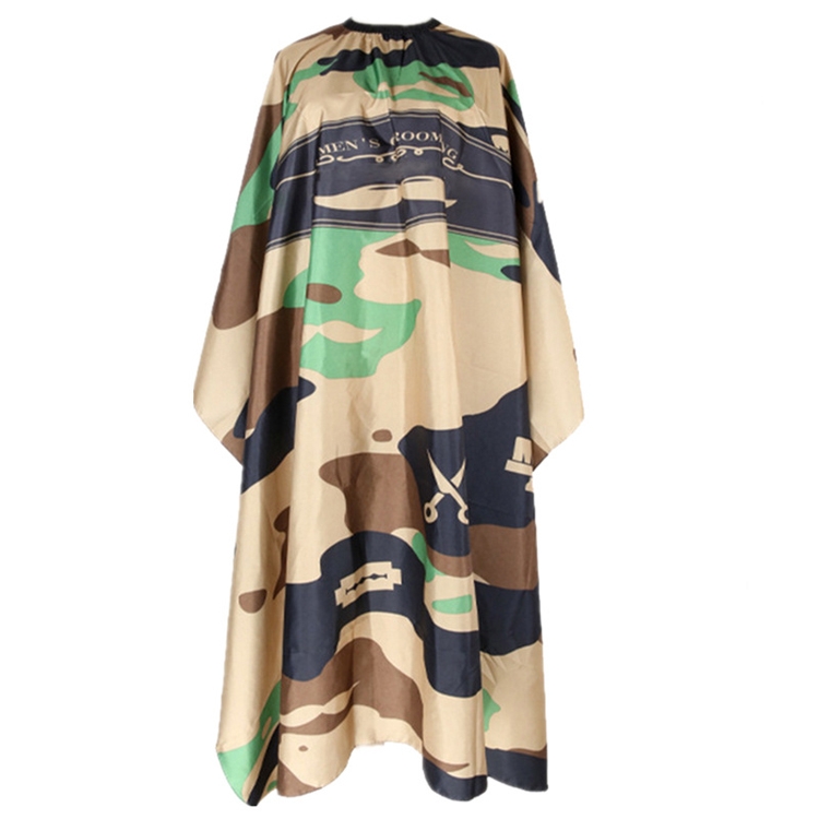 

Scissor Beard Print Barber Post Barber Haircut Cape Wrap(Army Green)