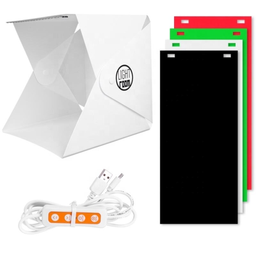 

Dimmable Button Type LED Studio Mini Photography Light Box 22 x 23 x 24cm