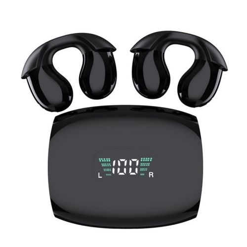 

YYK-Q96 Clip Ear Digital Display With Charging Bin Bone Conduction Bluetooth Earphones(Black)