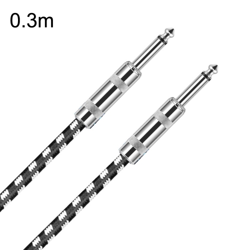 

0.3m 2 Straight Head 6.35mm Guitar Cable Oxygen-Free Copper Core TS Large Two-core Cable