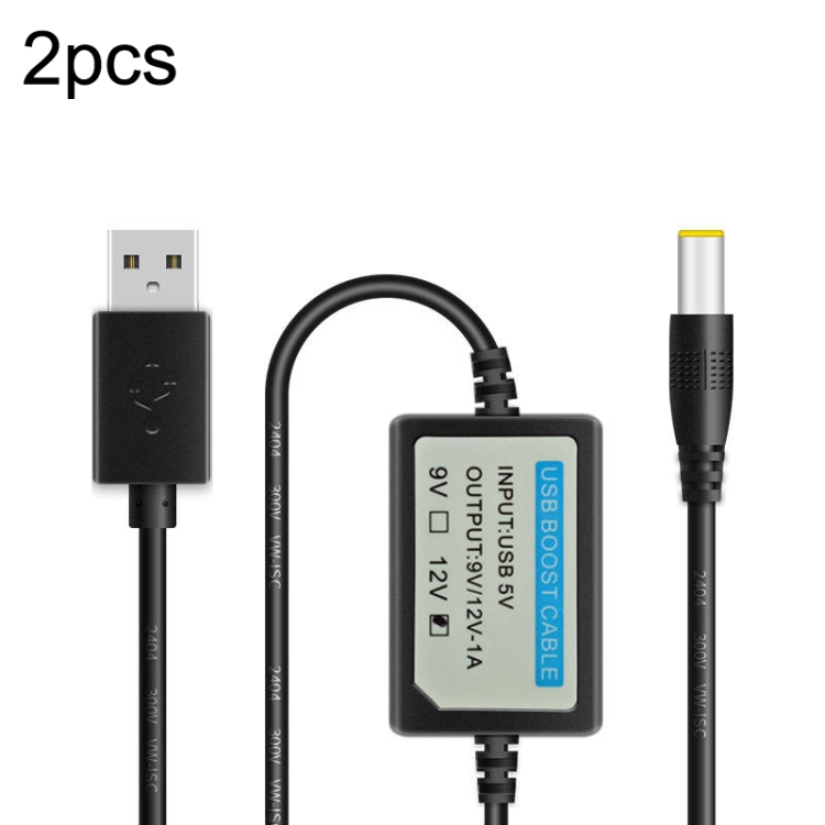 

2pcs DC 5V to 12V USB Booster Line Mobile Power Cord