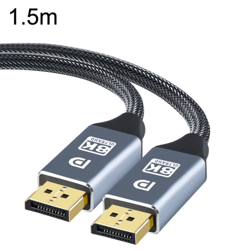 

1.5m 1.4 Version DP Cable Gold-Plated Interface 8K High-Definition Display Computer Cable(Space Gray)