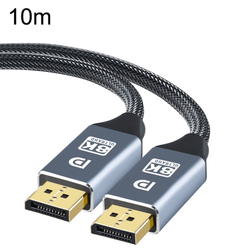 

10m 1.4 Version DP Cable Gold-Plated Interface 8K High-Definition Display Computer Cable(Space Gray)