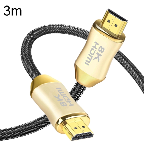 

CO-HD801 3m HDMI 2.1 Version 8K 60Hz For PS4 Cable Projector Notebook Set-Top Box Cable(Gold)