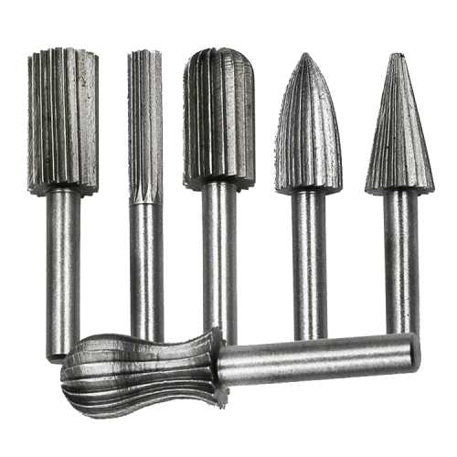 

Hard High Carbon Steel Rotary Carving Knife Abrasive Processing Grinding Head Set(6pcs/set)