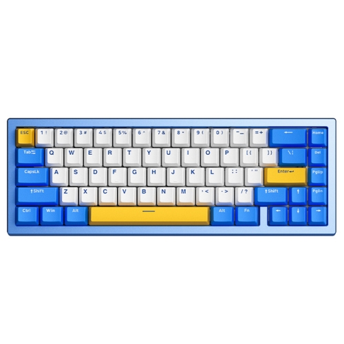 

Ajazz AC067 67 Keys Bluetooth Wireless Three Mode Hot Plug RGB Mechanical Keyboard, Blueberry Shaft(Blue)