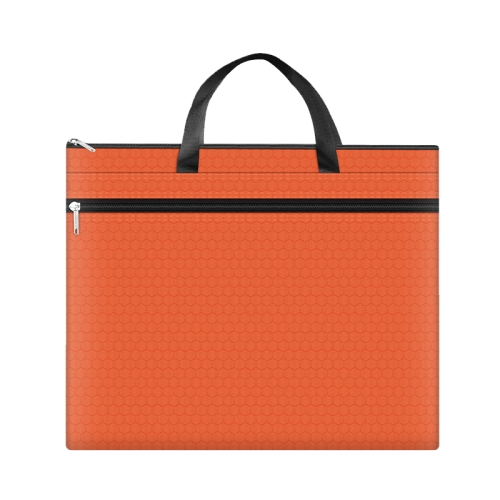 

A3-8133 Large-capacity Handheld Zipper File Bag Oxford Cloth Waterproof Art Storage Bag(Orange)