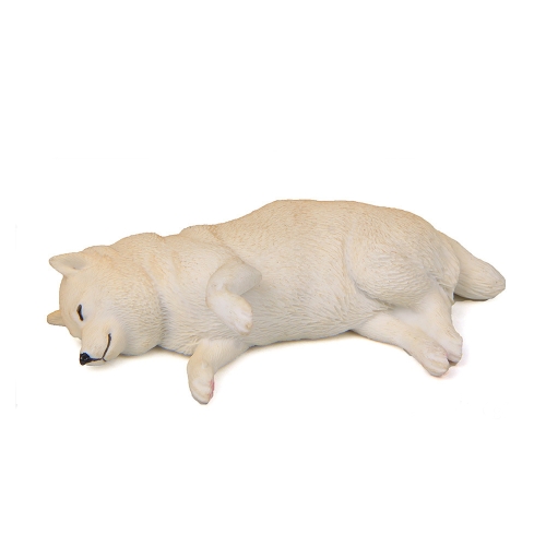 

Cute Kawaii Sleeping Pet Figurine Collection Decoration Fridge Magnet Beige Side Lying Shiba Inu