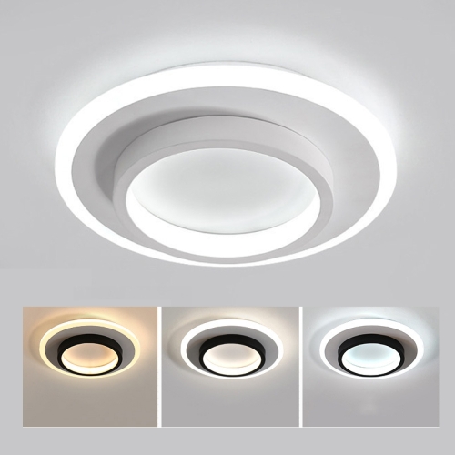 

20W 3-color Dimming Aisle Light LED Entrance Corridor Cloakroom Ceiling Light White Circle