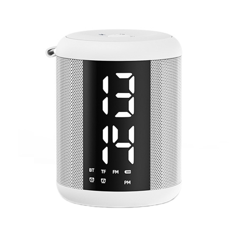 

Z16 Outdoor Mini Portable Bluetooth Subwoofer Speaker Home Wireless Alarm Clock(White)