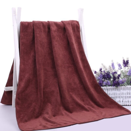 

80x180cm Nano Thickened Large Bath Towel Hairdresser Beauty Salon Adult With Soft Absorbent Towel(Coffee)