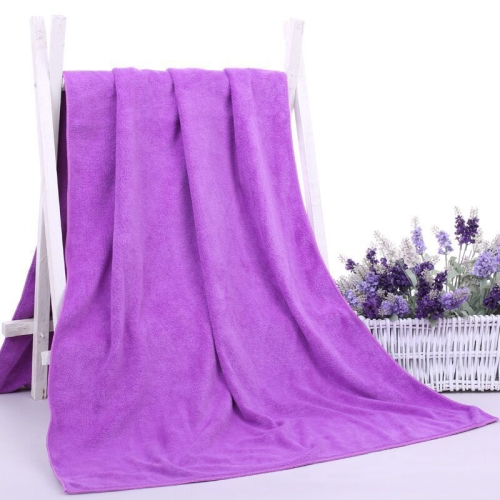 

80x180cm Nano Thickened Large Bath Towel Hairdresser Beauty Salon Adult With Soft Absorbent Towel(Light Purple)