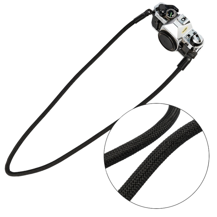 Climbing Rope Cameradslr Strap Climbing Rope Camera Strap SLR Camera Retro Wearable Shoulder Strap(Black)