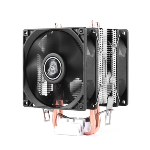 

Desktop Computer Double Copper Tube CPU Radiator Super Quiet Without Light 3-pin Double Fan