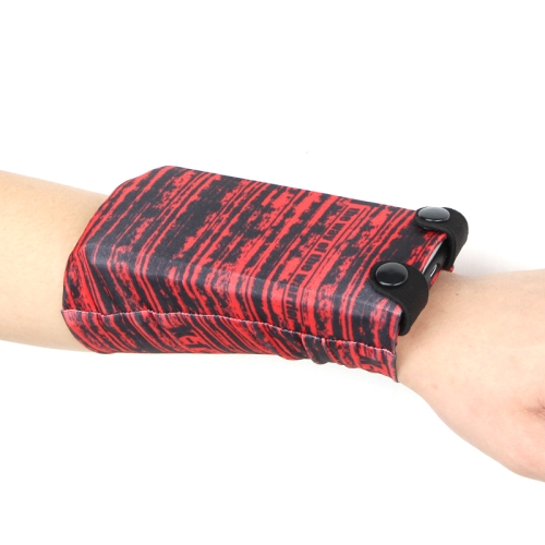 

7 Inch Mobile Phone Outdoor Sports Wrist Bag Elastic Close-fitting Mini Arm Bag(Red)