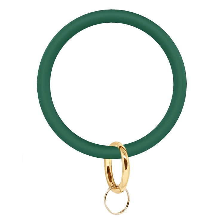 

SiB005 Large Round Silicone Bracelet Keychain Outdoor Sports Silicone Bracelet(Mori Green)