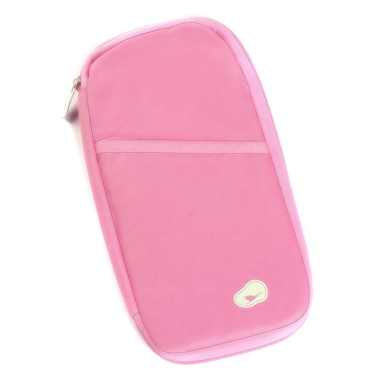 

Travel Storage Passport Document Bag Multifunctional Ticket Holder Card Holder(Pink)