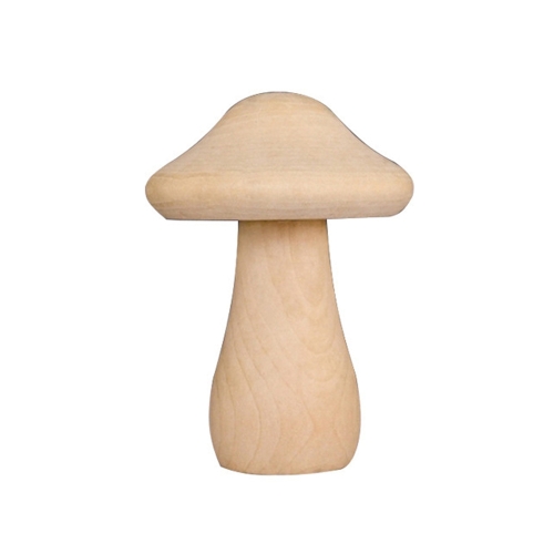 

210143K 10pcs Wooden Mushroom Head DIY Painted Toys Children Early Education Household Decorative Ornaments