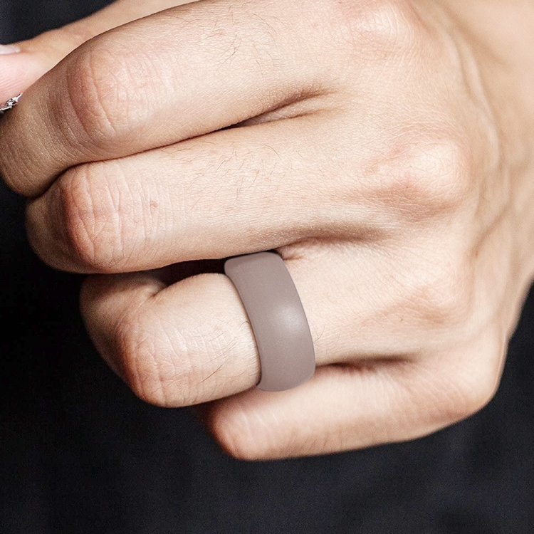 

SiR013 8.7mm Curved Outdoor Sports Silicone Ring, Size: No.8(Rose Gold)