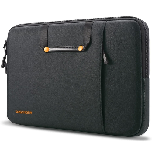 QISYKER Multifunctional Shockproof Laptop Bag Briefcase, Size: 13.3-14 inch(Black)