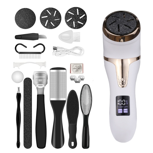 

JD-510 Rechargeable Electric Foot Callus Remover with Vacuum Cleaner 10 In 1 Kit White