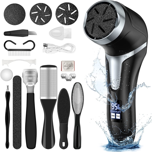 

JD-510 Rechargeable Electric Foot Callus Remover with Vacuum Cleaner 10 In 1 Kit Black