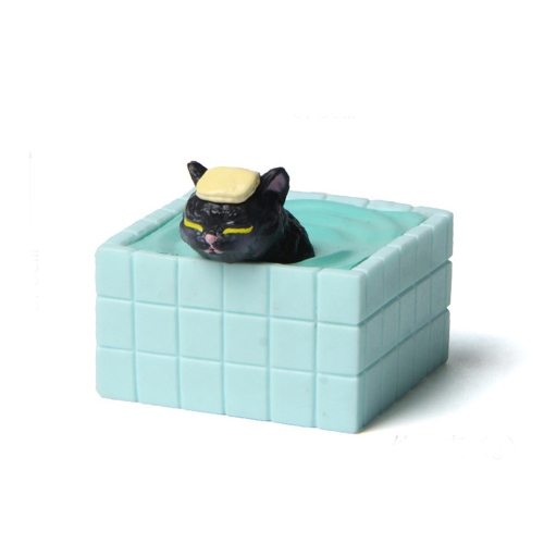 

3pcs 3D Cute Bath Cat Fridge Sticker Hole Board Magnet Resin Decorative Ornament(Black Headscarf Cat)
